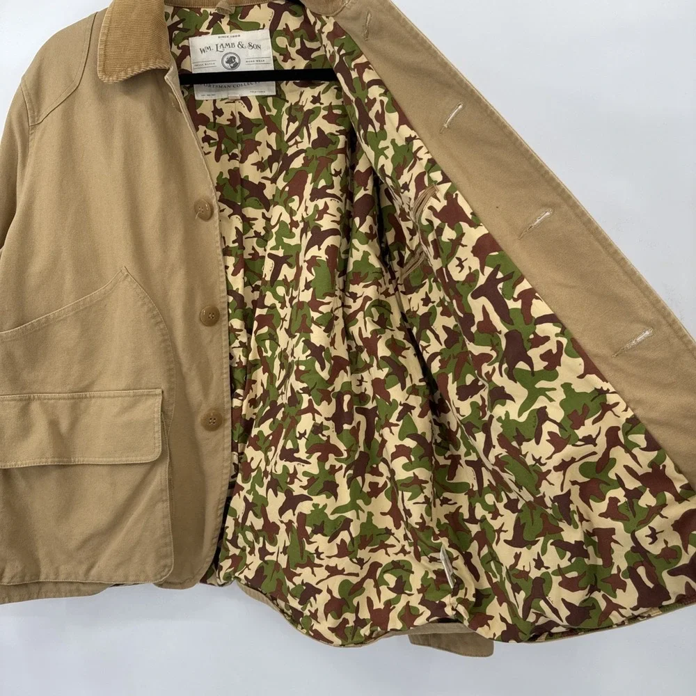 LAMB & SON Southern Proper Jacket/Field Coat Mens‎ XL Duck Hunting Canvas Camo